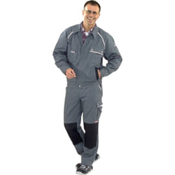 Planam - Blouson à ceinture Canvas 320 Taille 46 gris/noir 65 % pes / 35 % coton