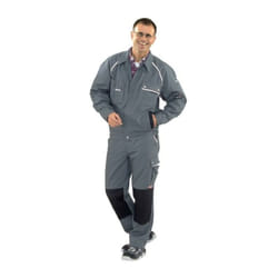 Planam - Blouson à ceinture Canvas 320 taille 48 gris/noir 65 % pes / 35 % coton