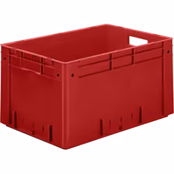 Bac norme Europe pour charges lourdes, en polypropylène, capacité 60 l, L x l x h 600 x 400 x 320 mm, parois pleines, fond pl ...