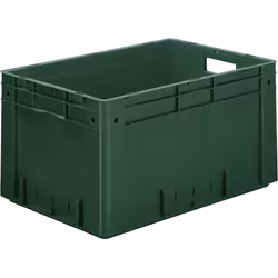 Bac norme Europe pour charges lourdes, en polypropylène, capacité 60 l, L x l x h 600 x 400 x 320 mm, parois pleines, fond pl ...