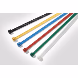 Hellermann Tyton LR55R, Attache de câble détachable, Polyamide, Noir, 5 cm, 245 N ( 1 kilogrammeforce = 9,81 Newton), V2