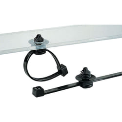 Hellermanntyton - 150-31097 T30LFT6LG-PA66HS/PA66HIRHS-BK Serre-câble 200 mm 3.50 mm noir avec pied ancre 500 pc(s) R011071