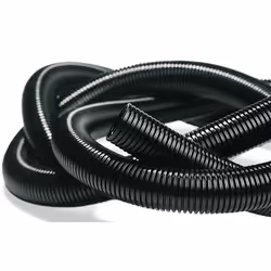 Hellermann Tyton IWS23-PA6-BK, Gaine non métallique flexible étanche (LFMC), Noir, 120 °C, UL94 HB, FMVSS 302, ELV, 50 m, 2,3 ...