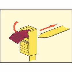 Hellermann Tyton 115-00001 serre-câbles Polyamide Rouge, Jaune
