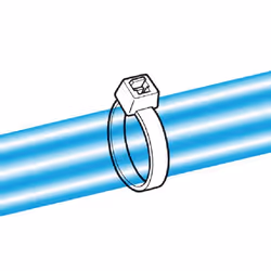 Hellermann Tyton T30R serre-câbles Ethylène-tétrafluoréthylène (ETFE) Bleu 100 pièce(s)