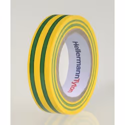 Hellermann Tyton HTAPE-FLEX15-15x10, Vert/jaune, Mettre en lots, Attacher, Fabriquer de maniere artisanale, Marquer, Réparer, ...