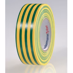 Hellermann Tyton HTAPE-FLEX15-25x25, 1 pièce(s), Vert/jaune, PVC, RoHS, DEV, 25 m, 25 mm