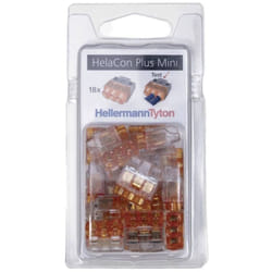 Hellermanntyton - 148-90055 HCPM-3-Blister-PC-CL/OG (18) Borne de raccordement flexible: 1.0-2.5 mm² rigide: 0.5-2.5 mm²