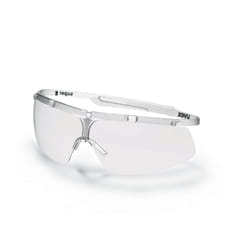 Uvex super g Lunettes de sécurité Polyacrylique , Élastomère thermoplastique (TPE) Gris, Transparent, Blanc