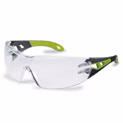 Uvex pheos, Lunettes de sécurité, EN 166, EN 170, Noir, Vert, Transparent, Polyoxyméthyléne (POM), Élastomère thermoplastique ...