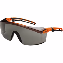 Informations techniques Couleur : orange, noir Matériau : Polycarbonate Verres teintés : gris Lunettes de protection astrospe ...