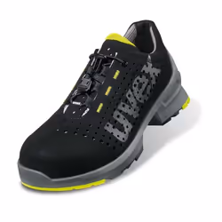 Uvex 85438, Unisexe, Adulte, Chaussures de sécurité, Noir, Citron vert, ESD, S1, SRC, Fermeture rapide