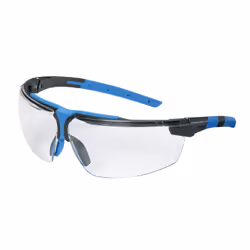 Uvex i-3 AR 9190 839, Lunettes de sécurité, unisexe, EN 166, EN 170, Noir, Bleu, Transparent, Polycarbonate