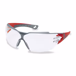 Uvex 9198258, Lunettes de sécurité, Gris, Rouge, Polycarbonate, 1 pièce(s)