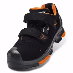 Uvex 65002, Unisexe, Adulte, Chaussures de sécurité, Noir, Orange, ESD, P, S1, SRC, Crochet et fermeture de boucle