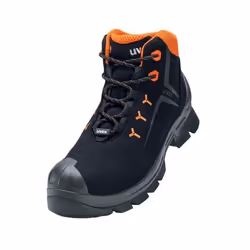 Uvex 65292, Unisexe, Adulte, Bottes de sécurité, Noir, Orange, ESD, HI, HRO, S3, SRC, Fermeture par lacet