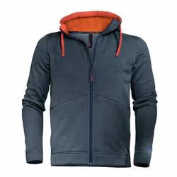 Uvex suXXeed, Sweat à capuche, Homme, Gris, Orange, XXL, 2 pochettes, Fermeture à glissière