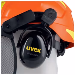 Uvex 9774237 Équipement de sécurité pour la tête Polyéthylène Noir, Orange