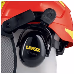 Uvex 9774238 Équipement de sécurité pour la tête Polyéthylène haute densité (HDPE) Rouge, Jaune - Vue supplémentaire 5