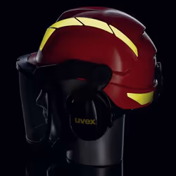Uvex 9774238 Équipement de sécurité pour la tête Polyéthylène haute densité (HDPE) Rouge, Jaune - Vue supplémentaire 9