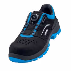 Uvex 95582, Mâle, Adulte, Chaussures de sécurité, Noir, Bleu, ESD, P, S1, SRC, Fermeture par cordon