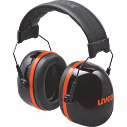 Uvex K30, Arceau, Construction, Noir, Rouge, 36 dB