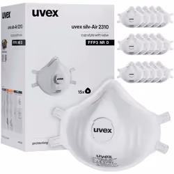 traits Masque de forme à filtre à particules avec valve expiratoire Niveau de protection FFP3 Pour des formes de visage plus ...