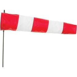 Manche à air INVENTO Airport - L 60 cm - Rouge et blanc - A planter
