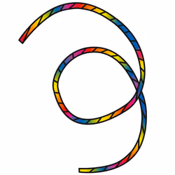 Invento Tube Tail Rainbow Spiral, Multicolore