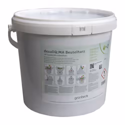 Grünbeck desaliQ sac résine 707435 2 pièces de 6 litres chacune, dans un seau hermétique