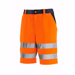 BIG Arbeitsschutz 4345, Shorts, unisexe, Marine, Orange, 3 pochettes, CHN, Polyester