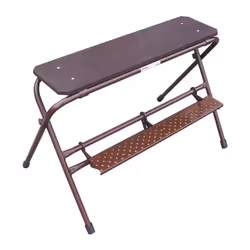 Stable · Repliable · Surface de contact en bois multicouche collé imperméable à l’eau · Revêtement des marches en tôle perfor ...