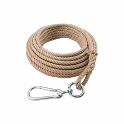 torsadé à 4 brins avec boucle Mousqueton de pompier et émerillon accrochés Matériau : chanvreCaractéristiques longueur : 25 m ...