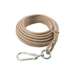 BRAUN Corde à seau 25m 4 torons torsadés, avec boucle 16mm - 71316-25-SCH/W/EAN