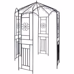 Description générale Ce pavillon de couleur noire apportera à votre jardin une touche d'élégance et de romantisme. Spécificat ...