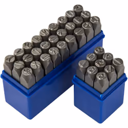 Description générale Ce set de chiffres et de lettres à frapper de 10 mm comprend 36 pièces, parfait pour marquer des métaux  ...