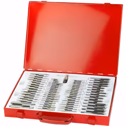 Set filières et tarauds de 110 pièces en coffret. - Le taraud est un outil destiné à réaliser un taraudage, c'est-à-dire un f ...