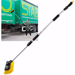 Brosse télescopique pour lavage auto. Idéale également pour les caravanes, camions, bus, tracteurs, bateaux, etc. Le manche t ...