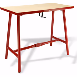 L'établi pliant 100 x 50 cm, est le compagnon utile et pratique pour tous les travaux dans la maison, le garage, à l'atelier ...