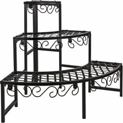 Dema - tagère d'angle pour plantes en métal 3 niveaux