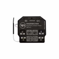 Actionneur 2 canaux pour appareils électriques Forme compacte petite, encastré Sep. Connexion d'un interrupteur, bouton possi ...