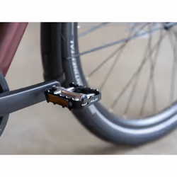 XLC 2501812000 pédale de bicyclette Noir, Orange, Argent