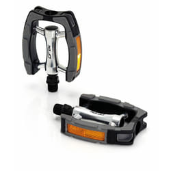 XLC 2501840300 pédale de bicyclette Noir, Orange, Argent