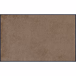 wash+dry 005476, Paillasson décoratif, Intérieure, Rectangulaire, Taupe, Monochromatique, Caoutchouc