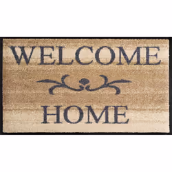 wash+dry Welcome Home Beige, Paillasson décoratif, Intérieure, Rectangulaire, Beige, Image, 500 mm