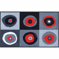 wash+dry Sergej grey, Paillasson décoratif, Intérieure, Rectangulaire, Multicolore, Image, 500 mm