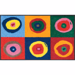 wash+dry Sergej, Paillasson décoratif, Intérieure, Rectangulaire, Multicolore, Image, 600 mm