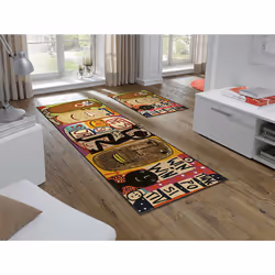 wash+dry 4032445032489 paillasson Paillasson décoratif Intérieure Rectangulaire Multicolore