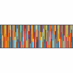 wash+dry 060840, Paillasson décoratif, Intérieure, Rectangulaire, Multicolore, Motif, Caoutchouc