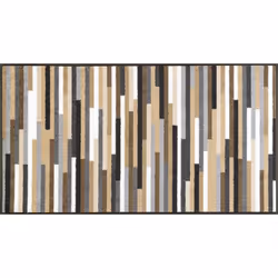 wash+dry Mikado Stripes Nature, Paillasson décoratif, Intérieure, Rectangulaire, Multicolore, Motif, 600 mm